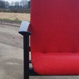 Set 2 vintage Dutch design Impala chair red black Fristho Cor Bontebal