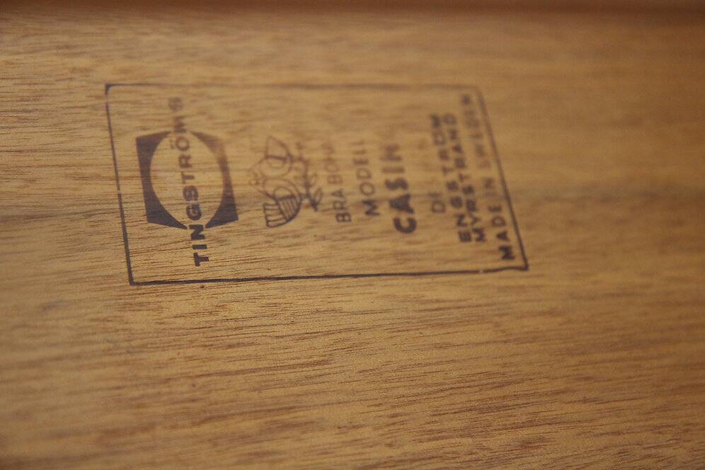 "Casino" teak bedside table, Engström & Myrstran, Sweden, 1960