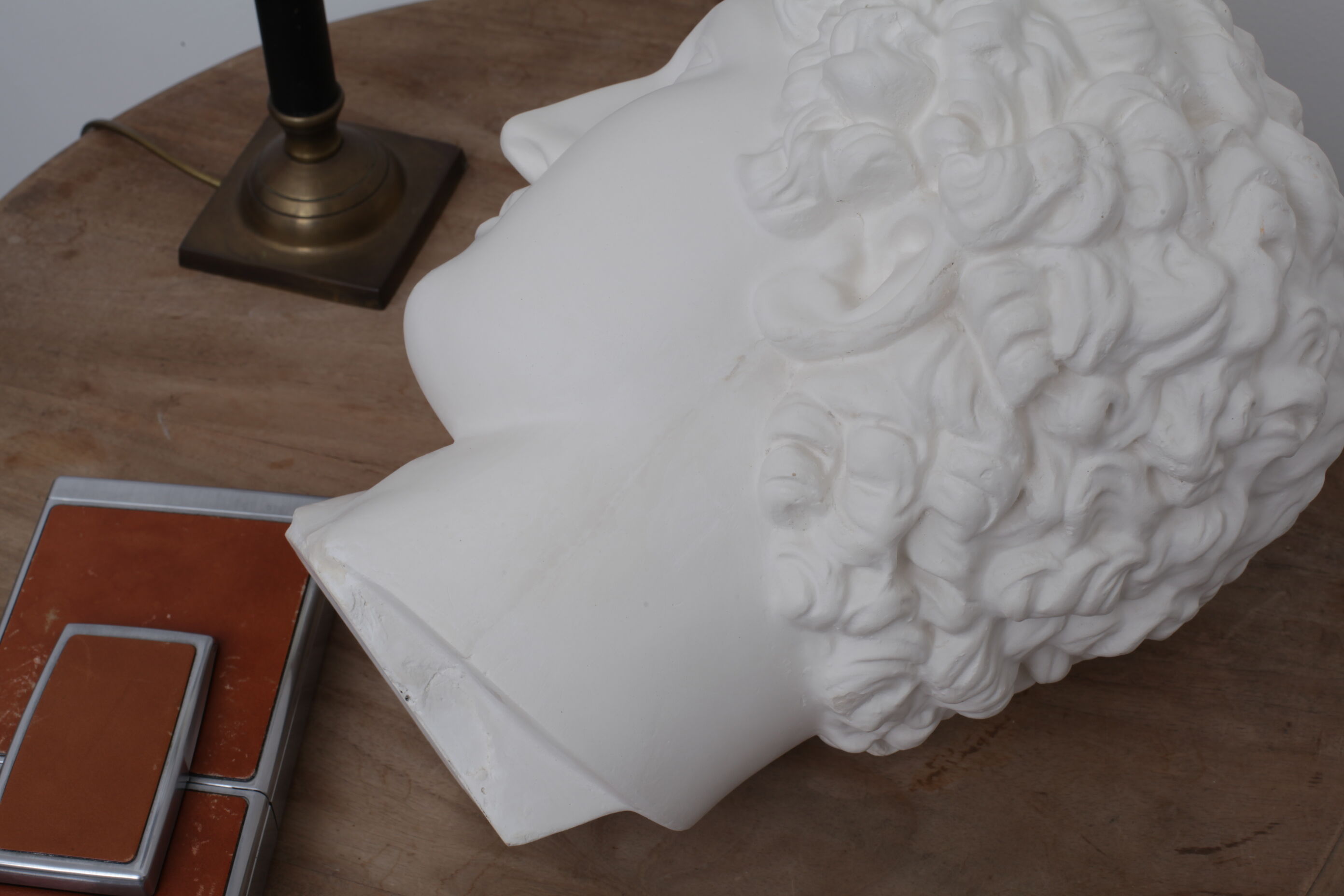 Greek head in matt white plaster