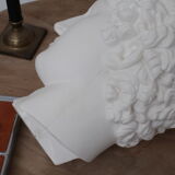 Greek head in matt white plaster
