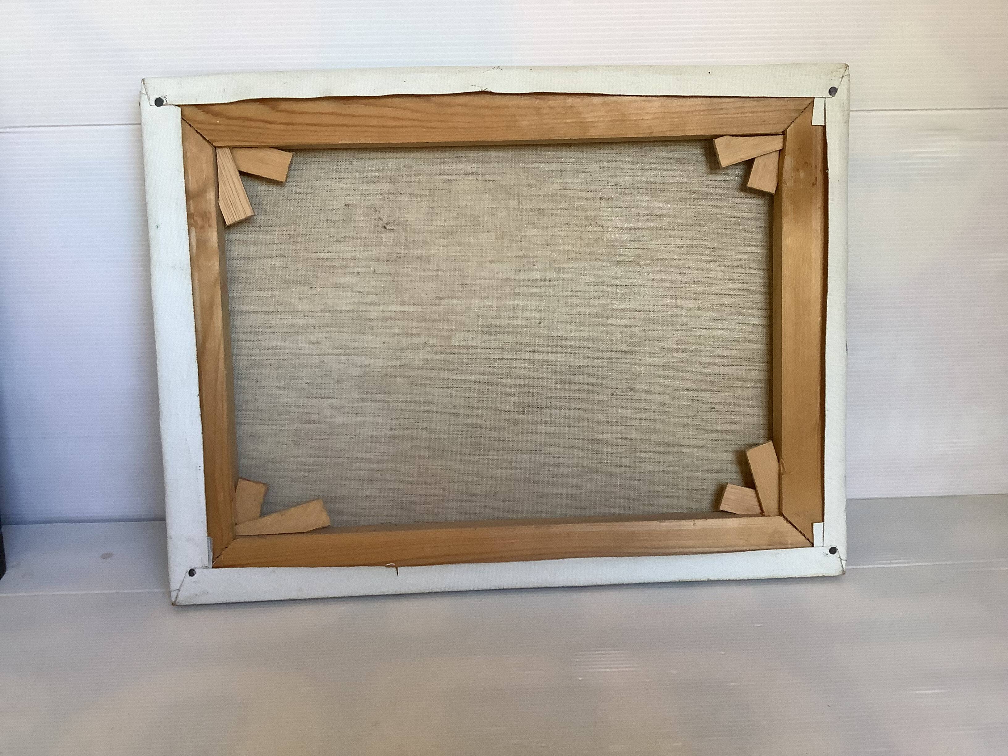 Painting bouquet of flowers oil on canvas signed