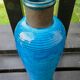 High vase turquoise bottle of Nils Khaler. Denmark 1965