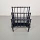 Antique Wooden Bobbin Canterbury Magazine Rack, 1890