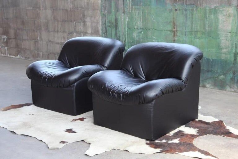 Fauteuil sculpturale rembourrée post-moderne 1980
