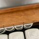 Set wood shelf and Art Deco spice jars