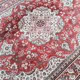 Large vintage carpet pure wool Persian design 240x340cm French made