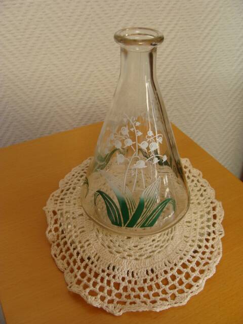 Art Deco lily of the valley carafe