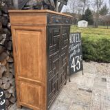 Storage furniture / Antique black wood and wood sideboard