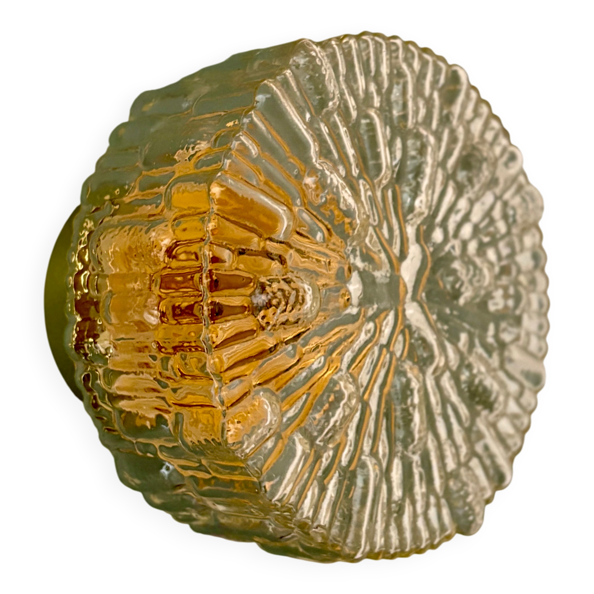 Vintage moulded glass wall or ceiling light globe