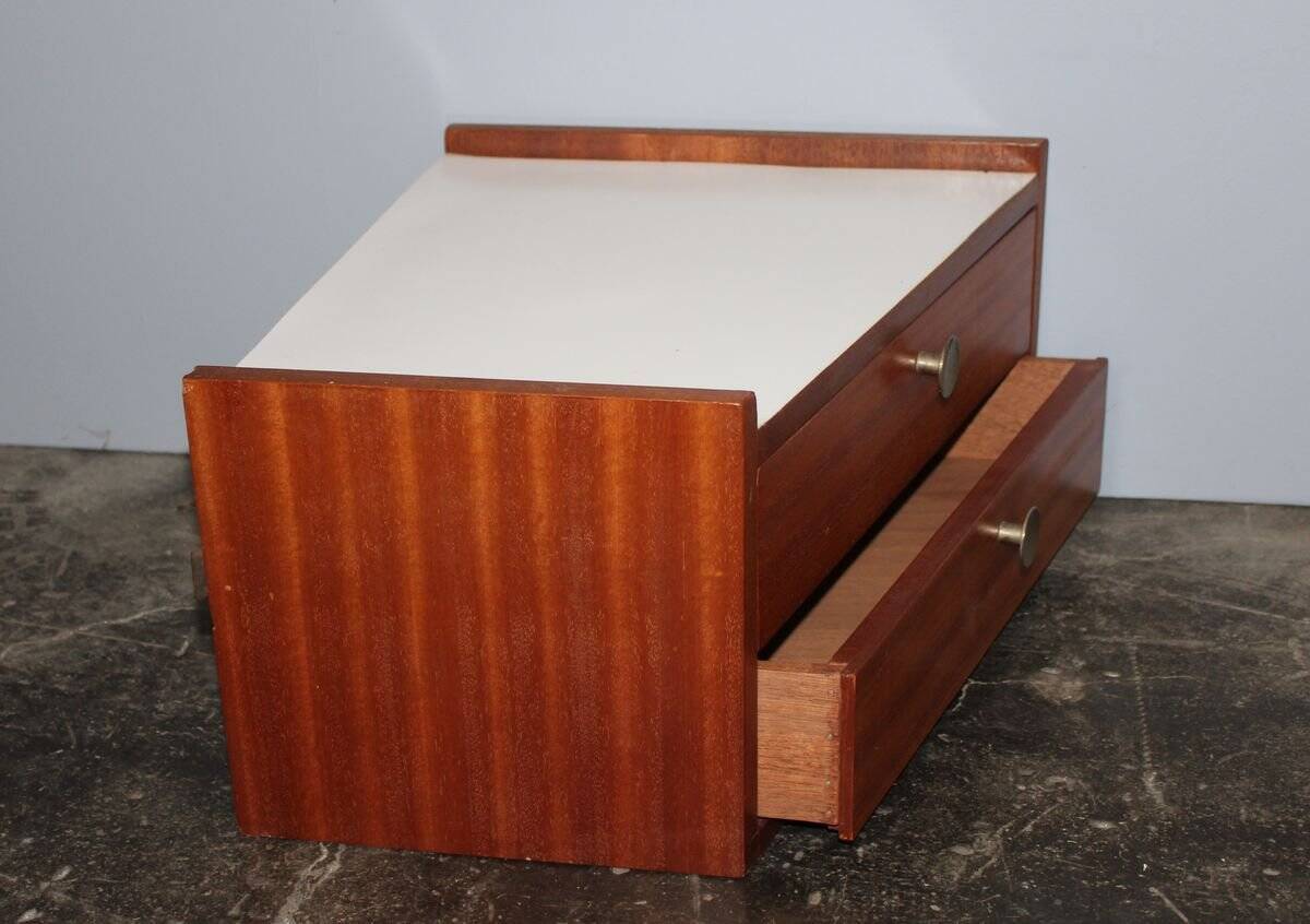 Table de Chevet Murale Mid-Century en Palissandre