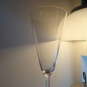 3 signed Baccarat crystal champagne flutes MUM model - 18.7 cm
