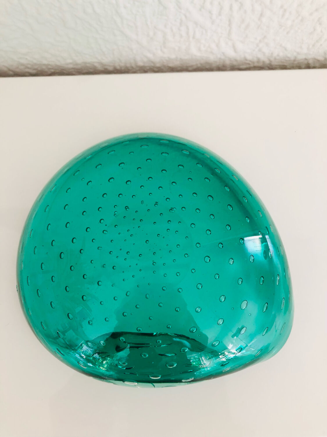 Ashtray or bowl in emerald green blown glass - Murano circa 1970
