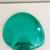 Ashtray or bowl in emerald green blown glass - Murano circa 1970