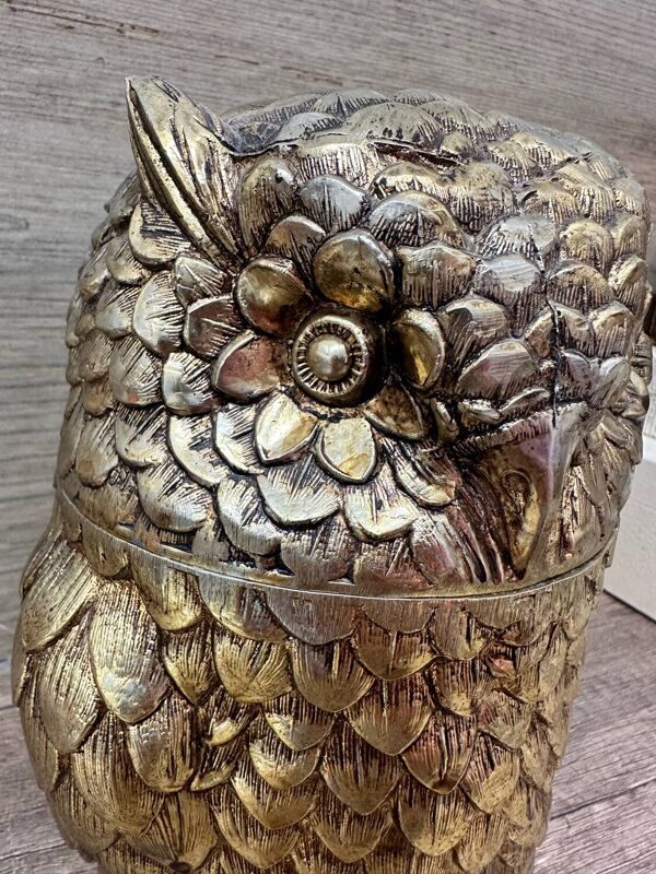 Seau à glace hibou par Mauro Manetti circa 1970