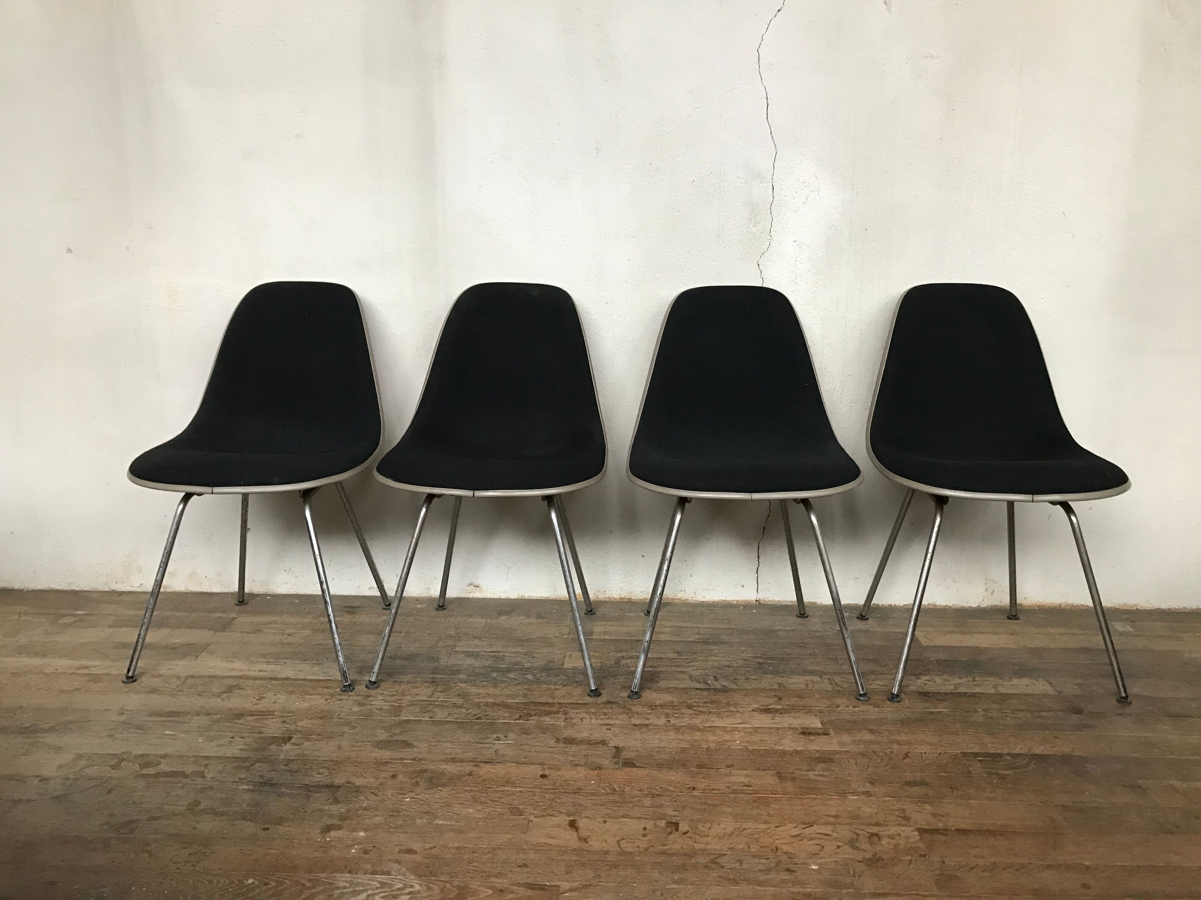 Set of 4 chairs DSX by Charles Eames by Herman Miller 1970