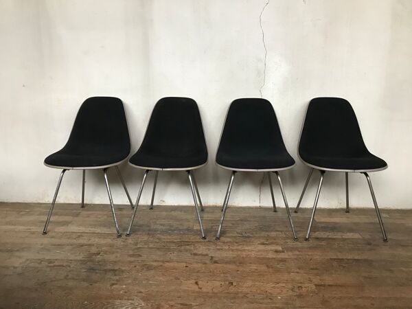 Série de 4 chaises DSX by Charles Eames par Herman Miller 1970
