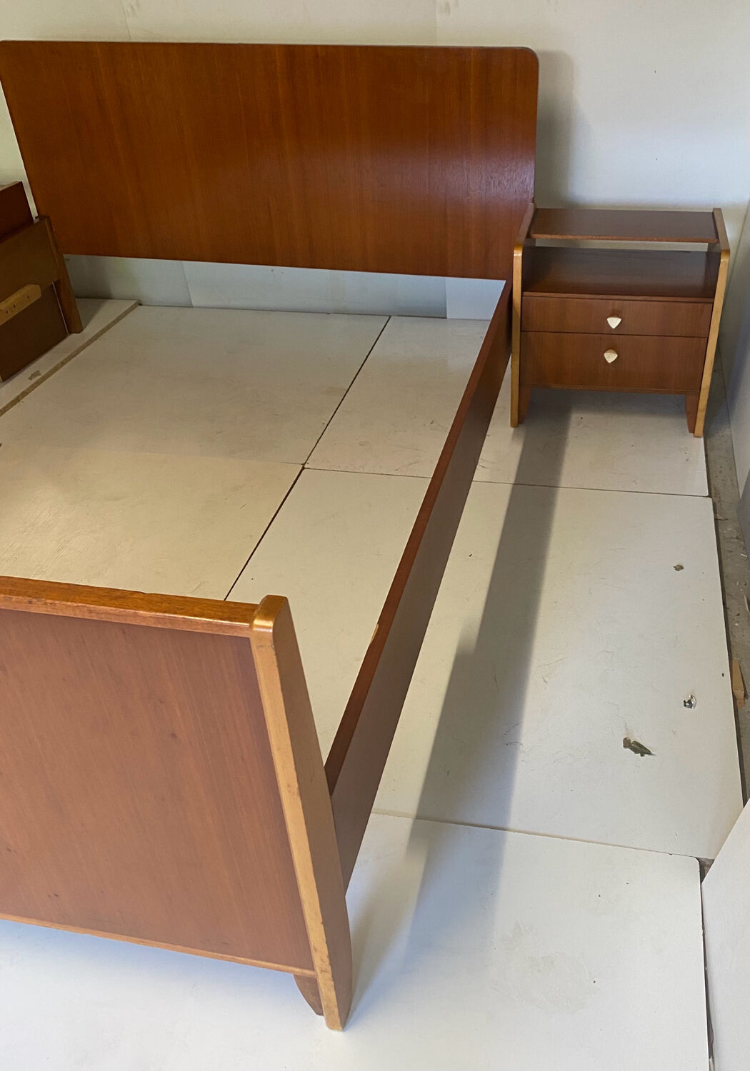 Vintage bed and bedside tables from 1957