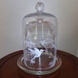 Glass bell and its dish