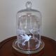 Cloche en verre et son plat