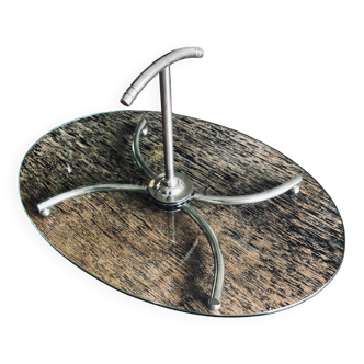Silver-plated metal serving tray, 1960s/70s