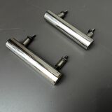 Two chrome drawer handles