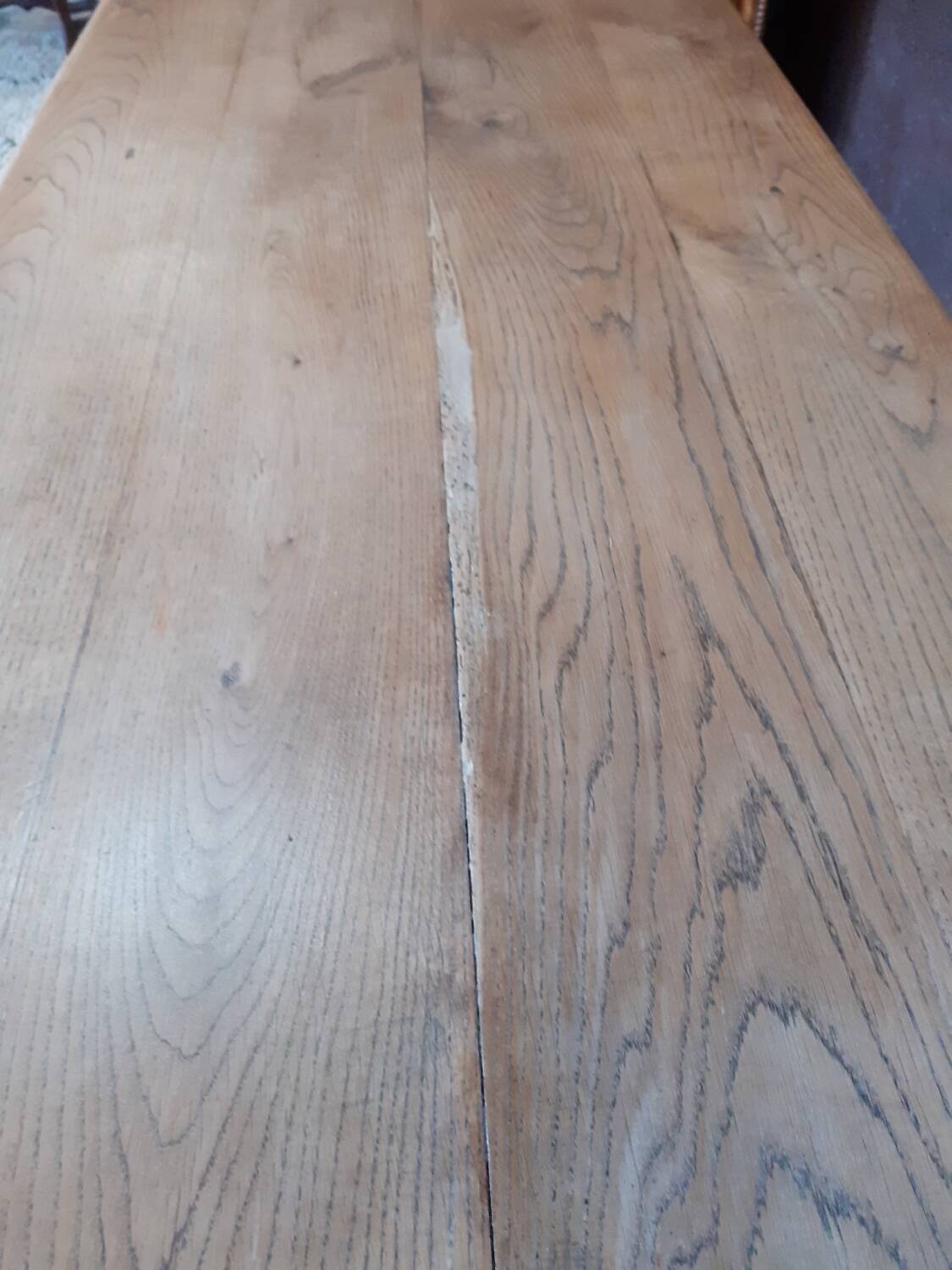 Rustic oak table.