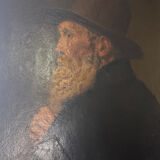 Portrait viellard - oil on panel
