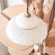 White opaline glass Clichy lamp, vintage pendant light