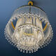 Waterfall chandelier in brass and tassels from the 60s and 70s