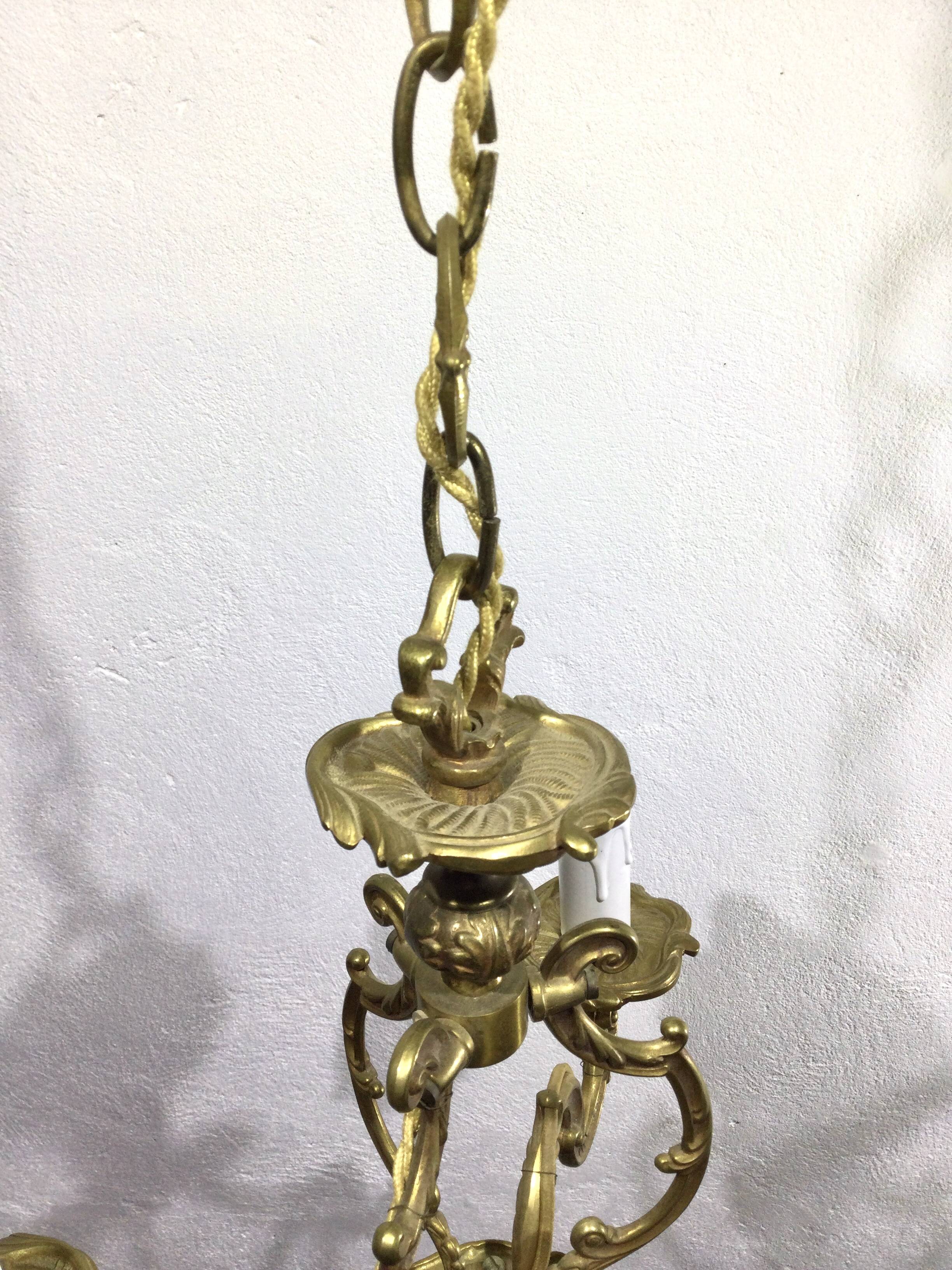 3-light cage chandelier