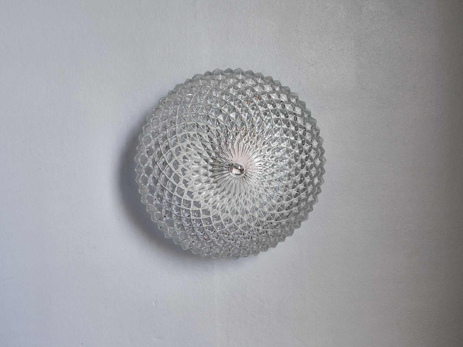 Vintage glass round wall lamp/ceiling
