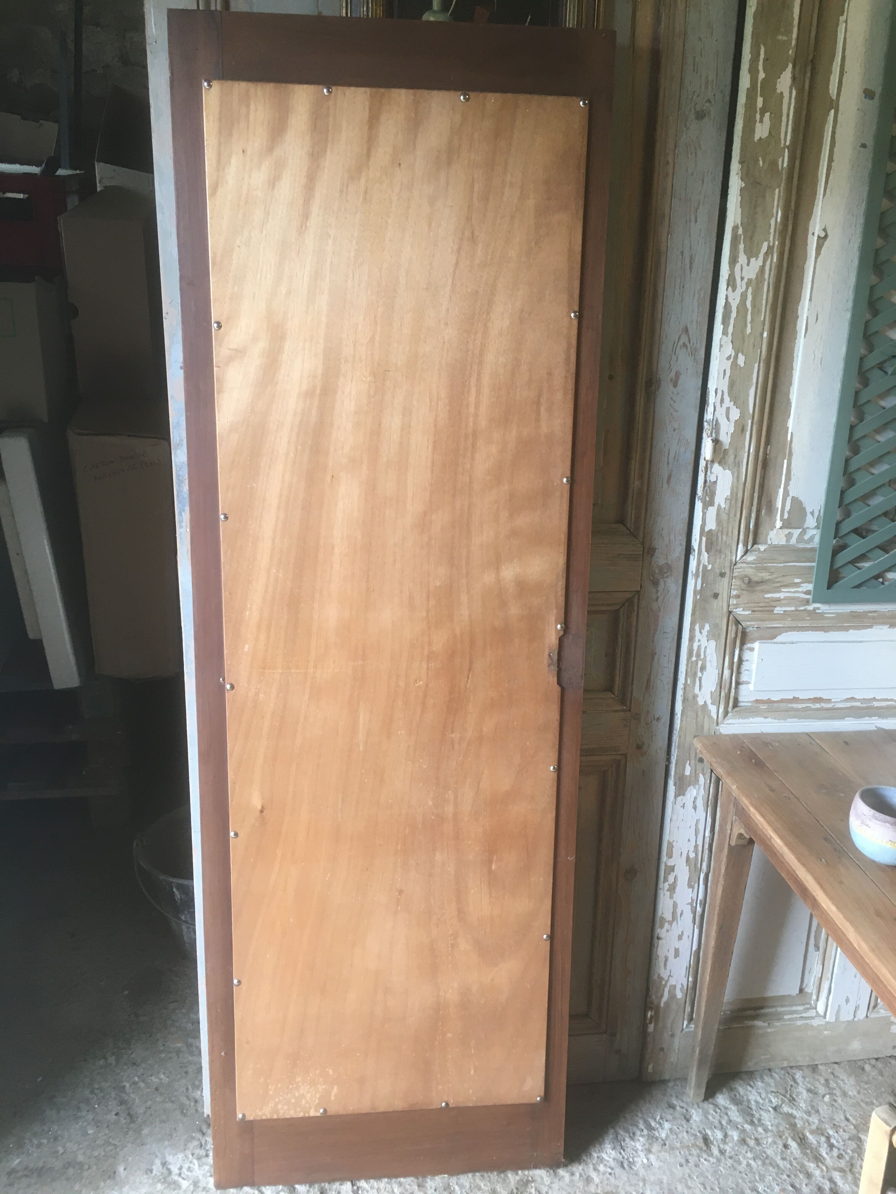 Walnut beveled mirror