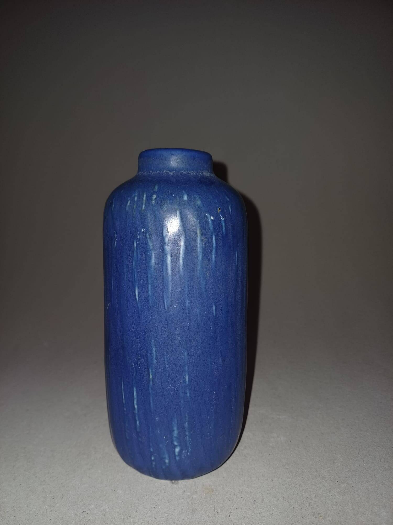 Scandinavian Ceramic Vase Gunnar Nylund "Rubus" Number 5 Rörstrand Blue Wine