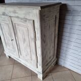 1920s low cabinet in white patinated pine