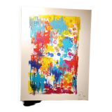 Abstract painting by decorator Erik Huet Alvarez