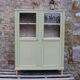 Renovated antique display cabinet – Lizard Green (Pure & Paint)