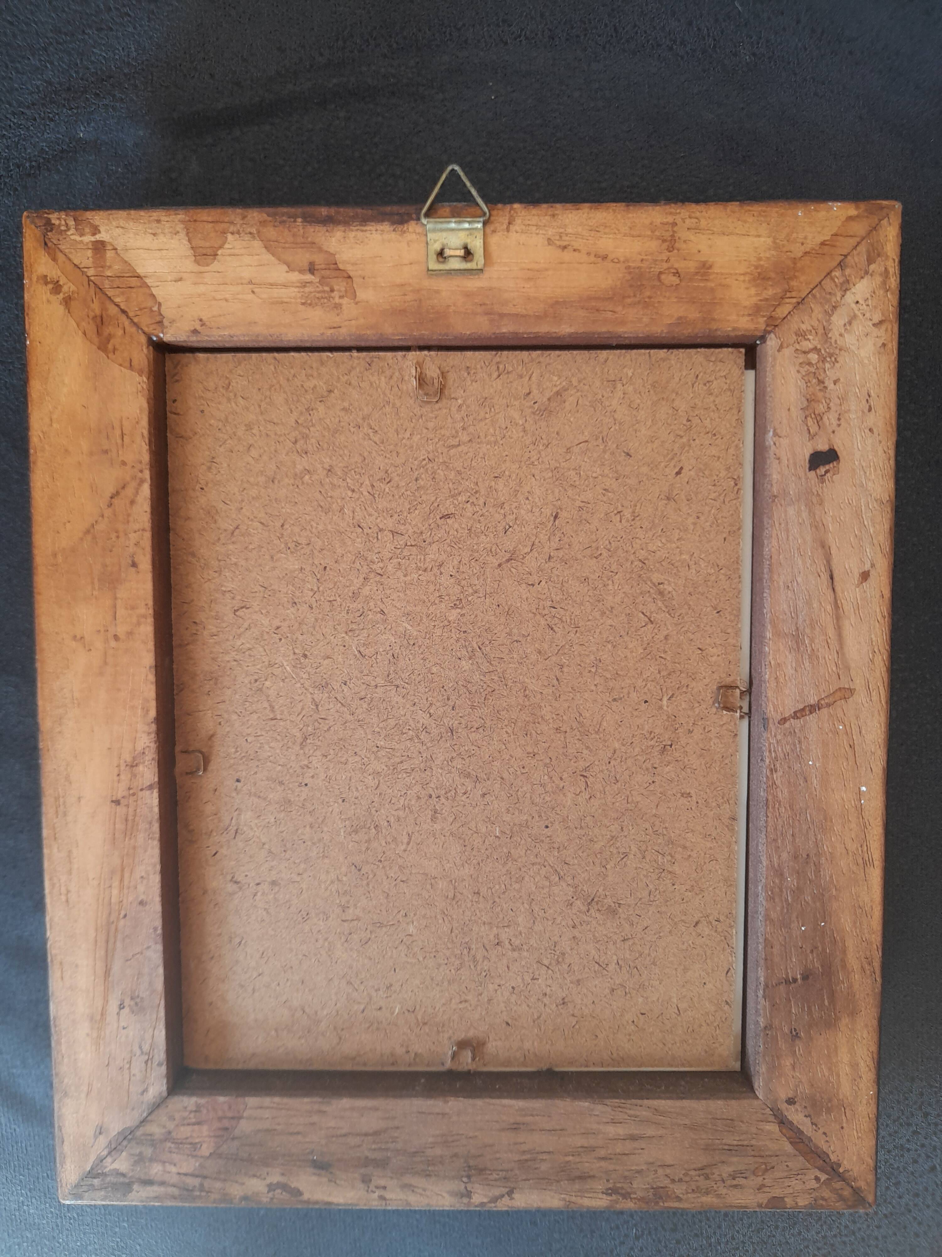 Set of 2 old frames with reproduction of fruits