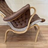 "Pernilla" leather armchair "Bruno Mathsson" 1960.
