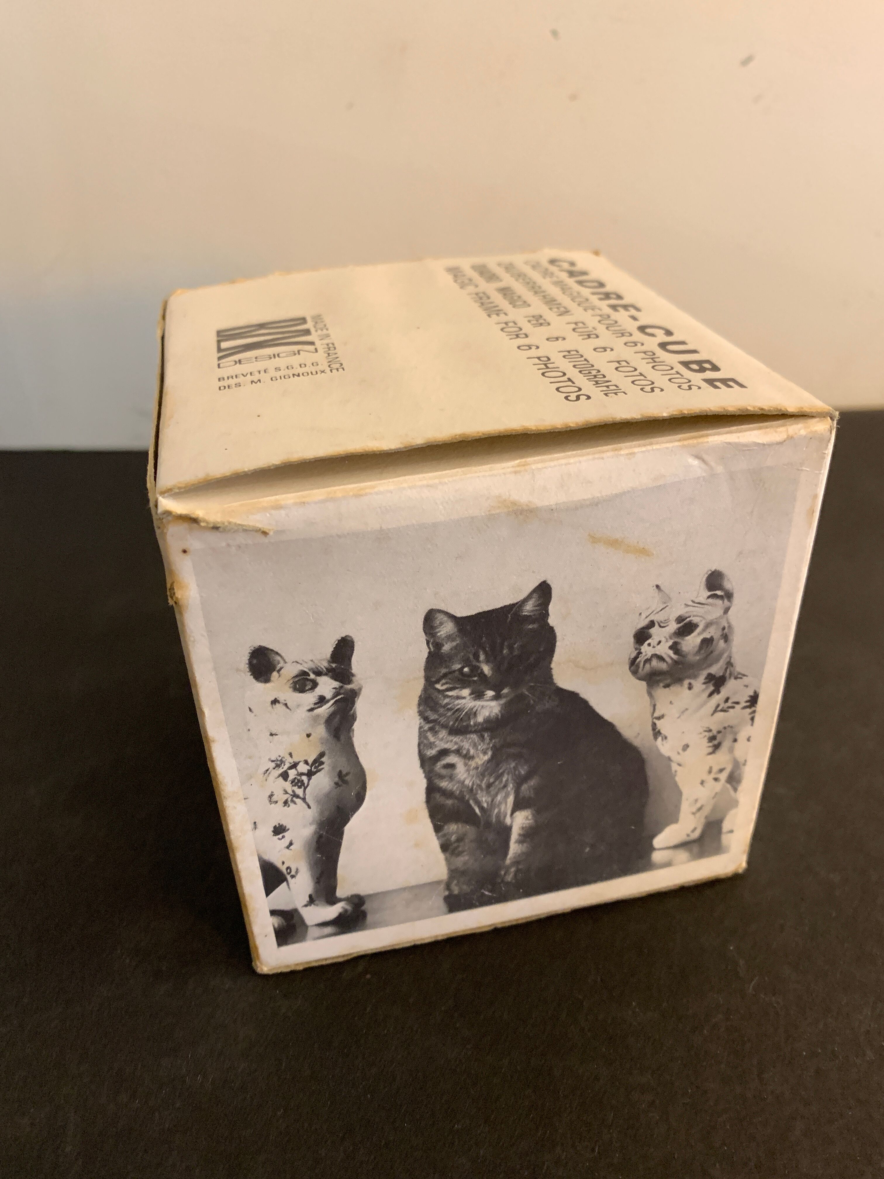 Photo frame or cube in plexiglass Michèle Gignoux for Bac Design, 1970