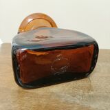 Amber glass vase