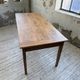 Cherry farmhouse table with spindle legs, 1950s