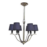 Monture de lustre Art Deco bronze nickelé