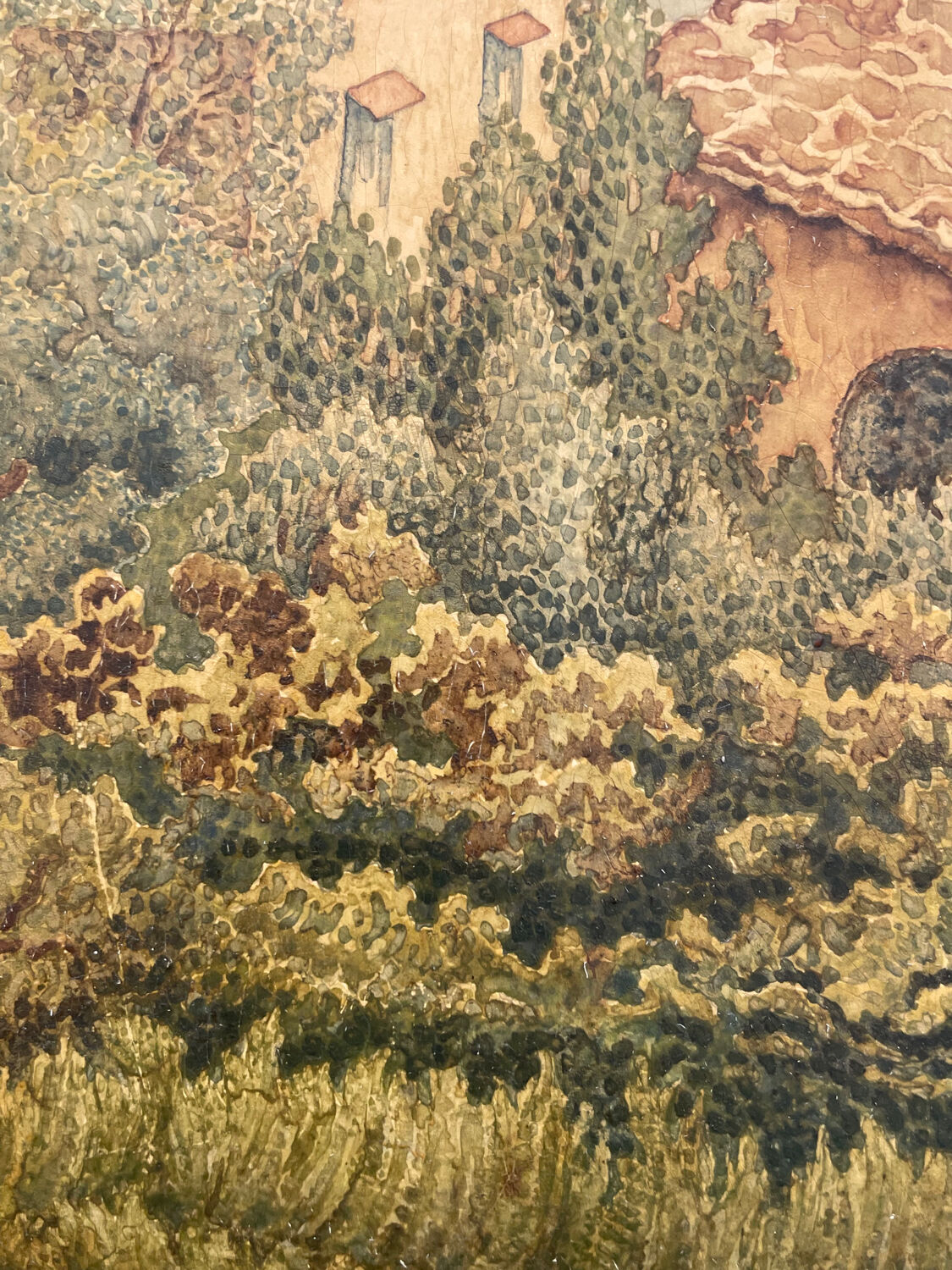 Old painting table Vieux Mâs at the Aire Saint-Michel E.Duru 1951