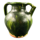 19th century green enamelled stoneware jug