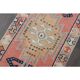 1970s Turkish Oushak Handmade Wool Cotton Pink Runner Rug 82x285