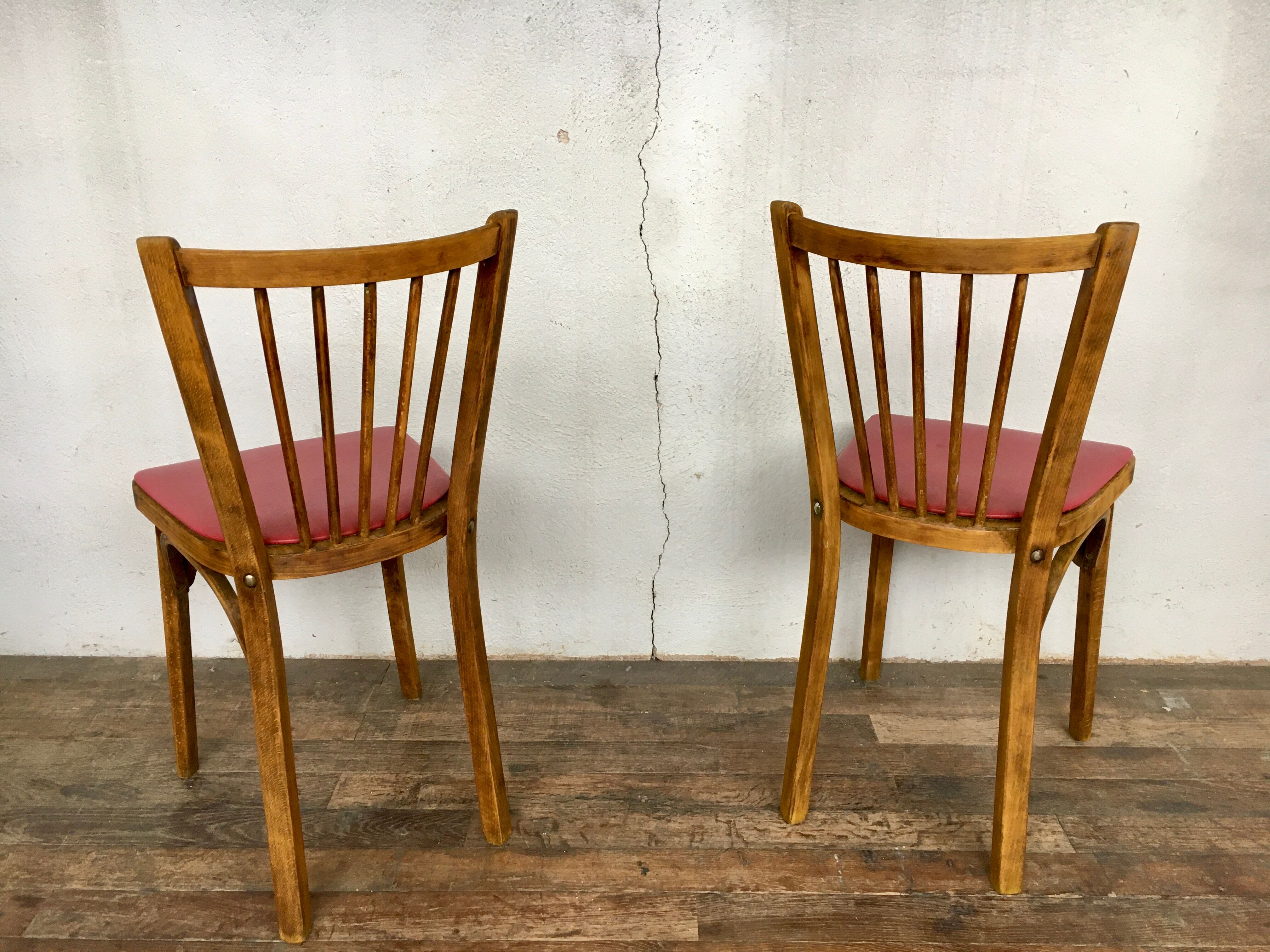 Pair of baumann bistro chairs