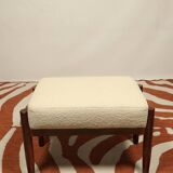 Scandinavian armchair and foot rest beige buckle design by H.lis