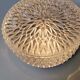 Pair of round ceiling lamps in molded glass relief