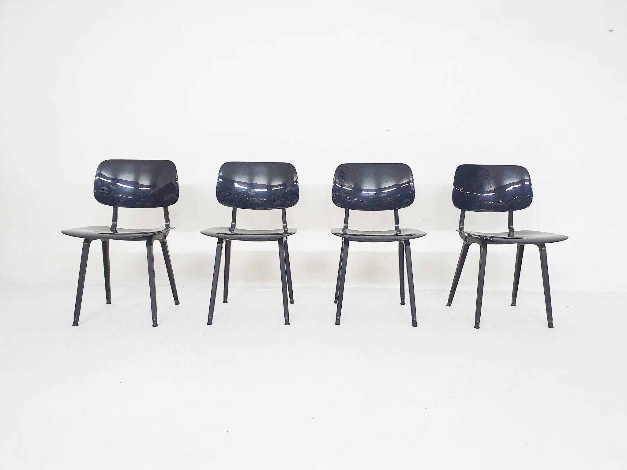 Set of four Friso Kramer for Ahrend de Cirkel "Revolt" dining chairs, The Netherlands 1993