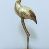 Ibis art déco en bronze doré 43cm